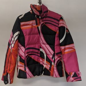 Bogner floral print puffer jacket coat